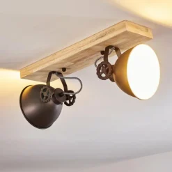 Plafonnier Svanfolk Brun, Noir, Blanc, 2 lumières