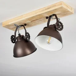 Plafonnier Svanfolk Brun, Noir, Blanc, 2 lumières