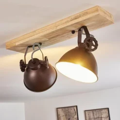 Plafonnier Svanfolk Brun, Noir, Blanc, 2 lumières