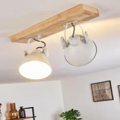 Plafonnier Svanfolk Brun, Blanc, 2 lumières