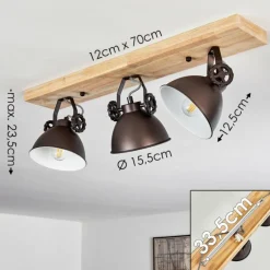 Plafonnier Svanfolk Brun, Noir, Blanc, 3 lumières