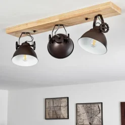 Plafonnier Svanfolk Brun, Noir, Blanc, 3 lumières