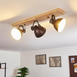 Plafonnier Svanfolk Brun, Noir, Blanc, 3 lumières