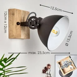 Plafonnier Svanfolk Brun, Noir, Blanc, 1 lumière