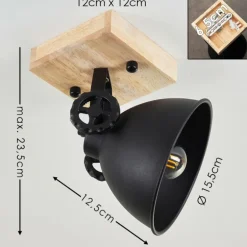 Plafonnier Svanfolk Brun, Noir, 1 lumière