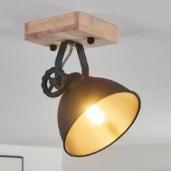 Plafonnier Svanfolk Brun, Noir, 1 lumière