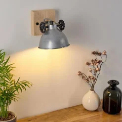 Plafonnier Svanfolk Brun, Noir, Zingué, 1 lumière