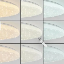 Plafonnier Sweet LED Blanc, 1 lumière, Télécommandes