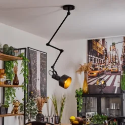 Plafonnier Tablazos Noir, 1 lumière