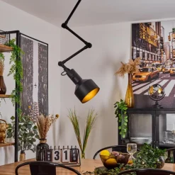 Plafonnier Tablazos Noir, 1 lumière