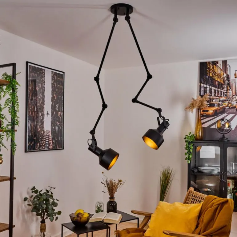 Plafonnier Tablazos Noir, 2 lumières