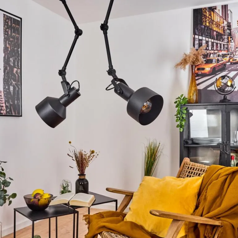 Plafonnier Tablazos Noir, 2 lumières