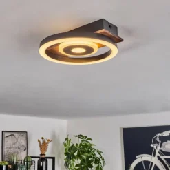 Plafonnier Taboneira LED Noir, 1 lumière