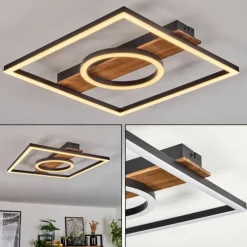 Plafonnier Taboneira LED Noir, 1 lumière