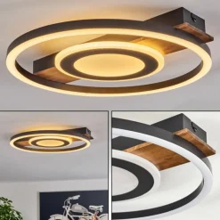 Plafonnier Taboneira LED Noir, 1 lumière