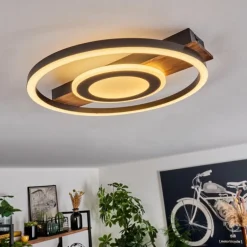 Plafonnier Taboneira LED Noir, 1 lumière