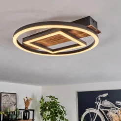 Plafonnier Taboneira LED Noir, 1 lumière