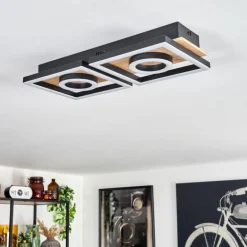 Plafonnier Taboneira LED Écru, Noir, 2 lumières