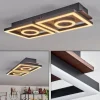 Plafonnier Taboneira LED Brun foncé, Noir, 2 lumières
