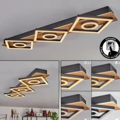 Plafonnier Taboneira LED Écru, Noir, 3 lumières
