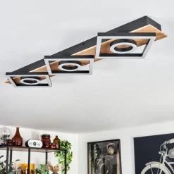 Plafonnier Taboneira LED Écru, Noir, 3 lumières