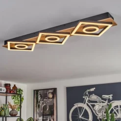 Plafonnier Taboneira LED Écru, Noir, 3 lumières