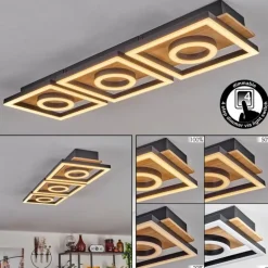 Plafonnier Taboneira LED Écru, Noir, 3 lumières