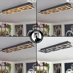 Plafonnier Taboneira LED Écru, Noir, 3 lumières