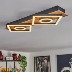 Plafonnier Taboneira LED Écru, Noir, 2 lumières