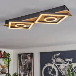 Plafonnier Taboneira LED Écru, Noir, 2 lumières