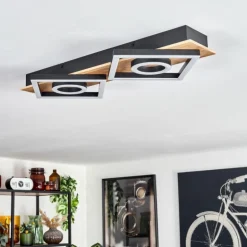 Plafonnier Taboneira LED Écru, Noir, 2 lumières