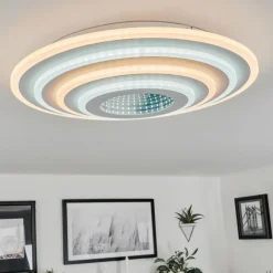 Plafonnier Takok LED Blanc, 1 lumière, Télécommandes