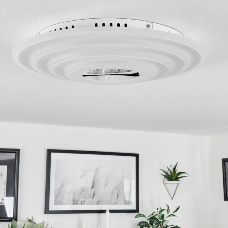 Plafonnier Takok LED Blanc, 1 lumière, Télécommandes