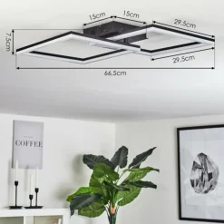 Plafonnier Taleta LED Noir, 1 lumière