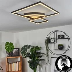 Plafonnier Taleta LED Noir, Blanc, 1 lumière