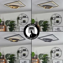 Plafonnier Taleta LED Noir, Blanc, 1 lumière
