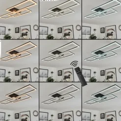 Plafonnier Taleta LED Noir, 1 lumière, Télécommandes