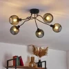 Plafonnier Tambo Noir, 5 lumières