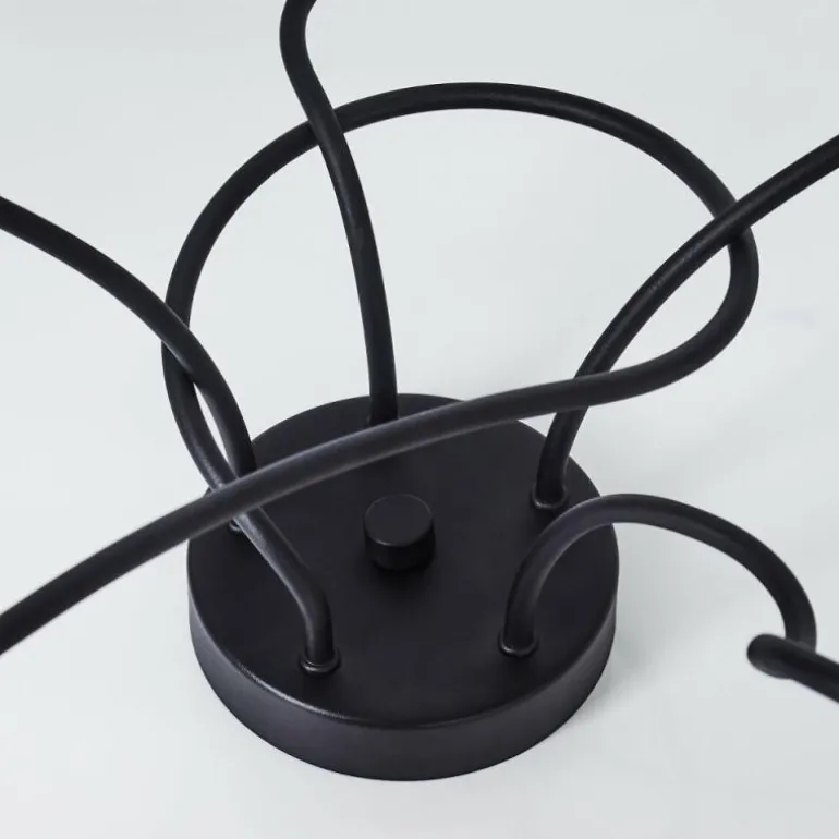 Plafonnier Tambo Noir, 5 lumières