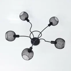 Plafonnier Tambo Noir, 5 lumières