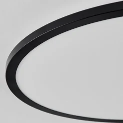 Plafonnier Tamesch LED Noir, 1 lumière, Télécommandes