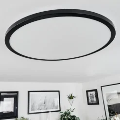 Plafonnier Tamesch LED Noir, 1 lumière, Télécommandes