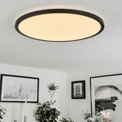 Plafonnier Tamesch LED Noir, 1 lumière, Télécommandes