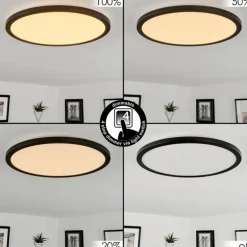 Plafonnier Tamesch LED Noir, 1 lumière