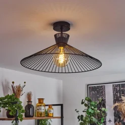 Plafonnier Tamins Noir, 1 lumière