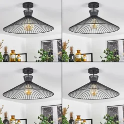 Plafonnier Tamins Noir, 1 lumière