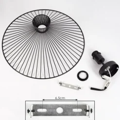 Plafonnier Tamins Noir, 1 lumière