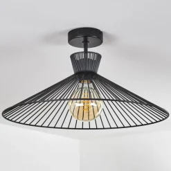 Plafonnier Tamins Noir, 1 lumière