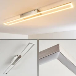 Plafonnier Tampere LED Nickel mat, 4 lumières