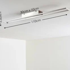 Plafonnier Tampere LED Nickel mat, 4 lumières